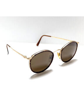 Giorgio Armani Brown Tortoise Gold Oval Aviator Women’s Fashion Sunglasses 135mm